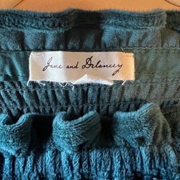 Anthropologie Jane & Delancey Off Shoulder Smocked Velvet size small - Picture 5 of 7